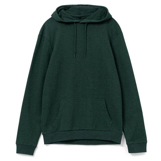 Толстовка с капюшоном унисекс Hoodie, темно-зеленый меланж-1