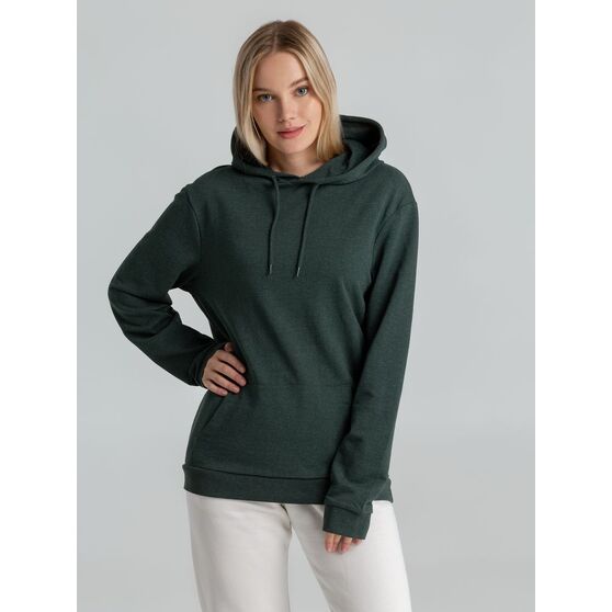 Толстовка с капюшоном унисекс Hoodie, темно-зеленый меланж-6