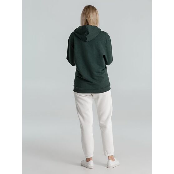 Толстовка с капюшоном унисекс Hoodie, темно-зеленый меланж-9