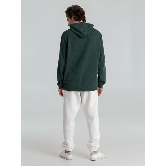 Толстовка с капюшоном унисекс Hoodie, темно-зеленый меланж-13