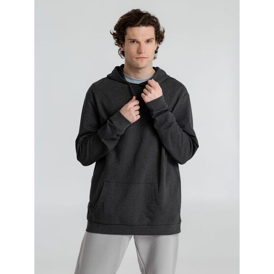 Толстовка с капюшоном унисекс Hoodie, серый меланж (антрацит)-6