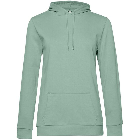 Толстовка с капюшоном женская Hoodie, серо-зеленая-1