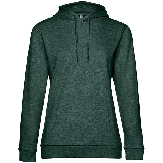 Толстовка с капюшоном женская Hoodie, темно-зеленый меланж-1