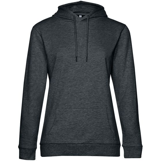 Толстовка с капюшоном женская Hoodie, серый меланж (антрацит)-1
