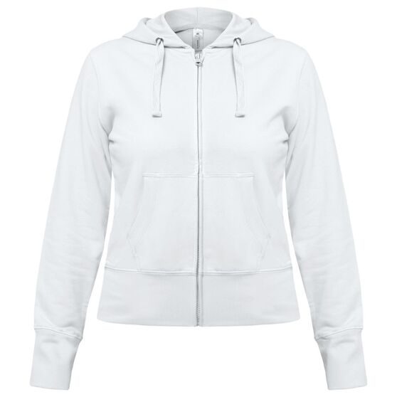 Толстовка женская Hooded Full Zip белая-1
