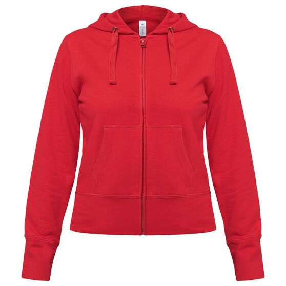 Толстовка женская Hooded Full Zip красная-1