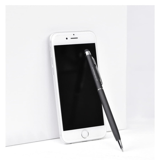 Ручка шариковая со стилусом TOUCHWRITER SOFT, покрытие soft touch-1