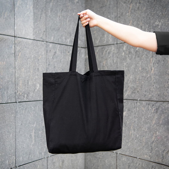 Большая сумка шоппер хлопковый MALL BIG 220, 42 x 45 x 14 см, длина ручек 64 х 2,5-4
