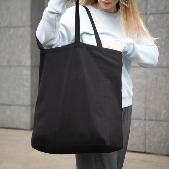Большая сумка шоппер хлопковый MALL BIG 220, 42 x 45 x 14 см, длина ручек 64 х 2,5-5