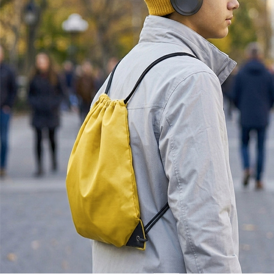 Рюкзак мешок с укреплёнными уголками BY DAY, темно-синий, 35*41 см, полиэстер 210D-2