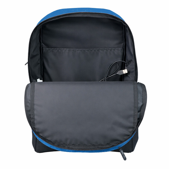 Рюкзак водостойкий "PULL", синий/чёрный, 45 x 28 x 11 см, 100% полиэстер 300D+600D-5