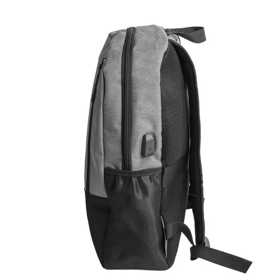 Рюкзак водостойкий "PULL", серый/чёрный, 45 x 28 x 11 см, 100% полиэстер 300D+600D-1