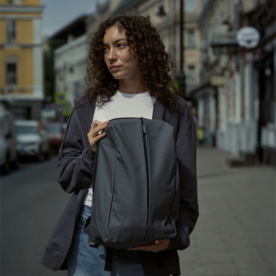 Рюкзак водостойкий "Go", чёрный, 41 х 29 х15,5 см, 90% полиуретан 10% полиэстер-9