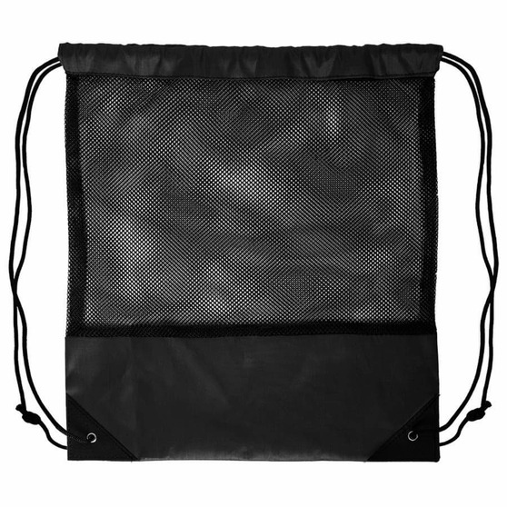 Рюкзак мешок с укреплёнными уголками Mesh, чёрный, 35*41 см, полиэстер 210D-1