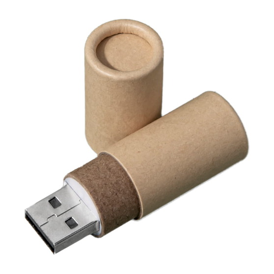USB flash-карта TUBE (8Гб), натуральная, 6,0х1,7х1,7 см, картон-1