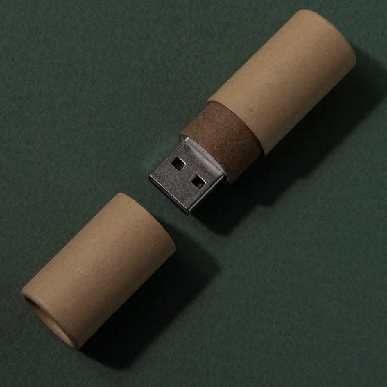 USB flash-карта TUBE (8Гб), натуральная, 6,0х1,7х1,7 см, картон-3