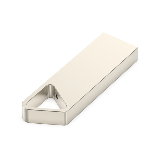 USB flash-карта SPLIT (16Гб), серебристая, 3,6х1,2х0,5 см, металл-2