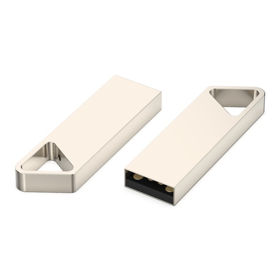 USB flash-карта SPLIT (32Гб), серебристая, 3,6х1,2х0,5 см, металл-1