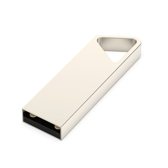 USB flash-карта SPLIT (32Гб), серебристая, 3,6х1,2х0,5 см, металл-3