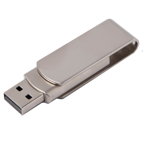 USB flash-карта SWING METAL (16Гб), серебристая, 5,3х1,7х0,9 см, металл-2