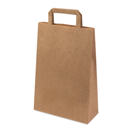 Пакет бумажный QUADRATA S, крафт, плотность 80 г/м2, 33 х 22 х 9 cм-1