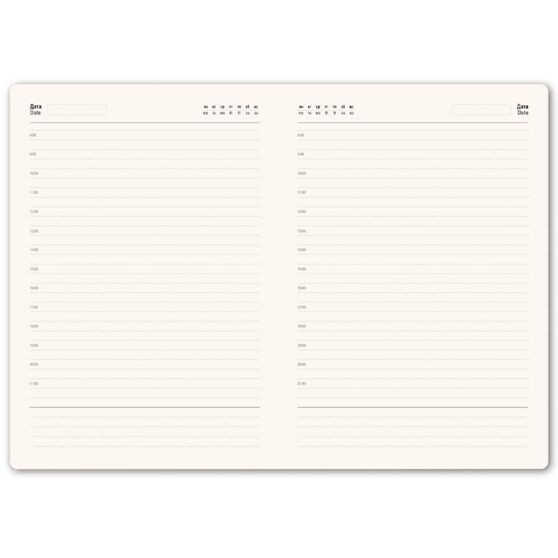 Ежедневник недатированный FUNKY PLAN, 130*210 мм, синий, оранжевый форзац, блок-линейка-4