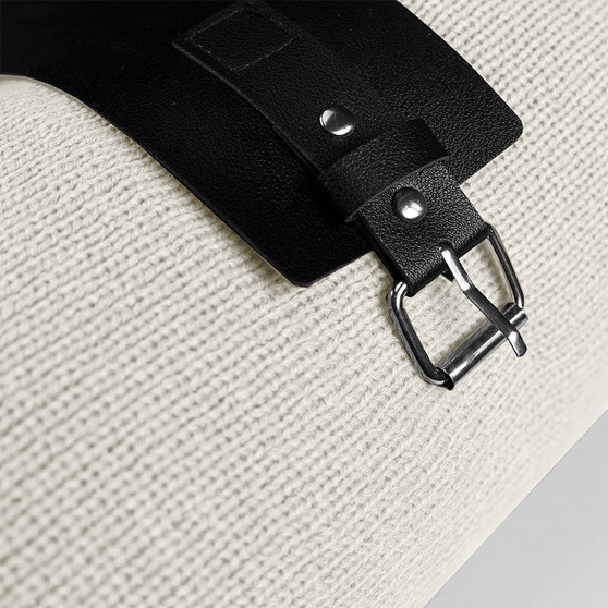 Плед "Belt"; белый; 130 х 180 см; 100% акрил, с поясом-3