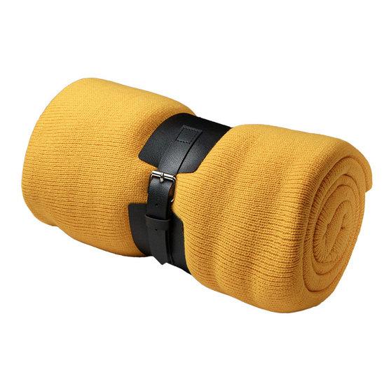 Плед "Belt"; жёлтый; 130 х 180 см; 100% акрил, с поясом-1