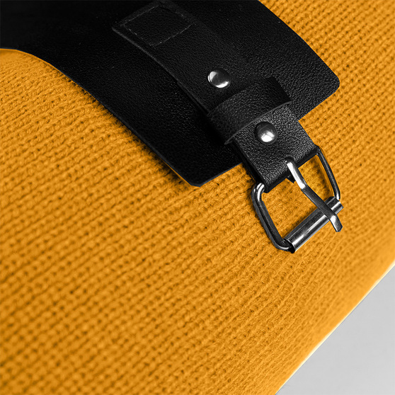 Плед "Belt"; жёлтый; 130 х 180 см; 100% акрил, с поясом-3