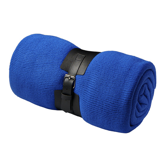 Плед "Belt"; синий; 130 х 180 см; 100% акрил, с поясом-1