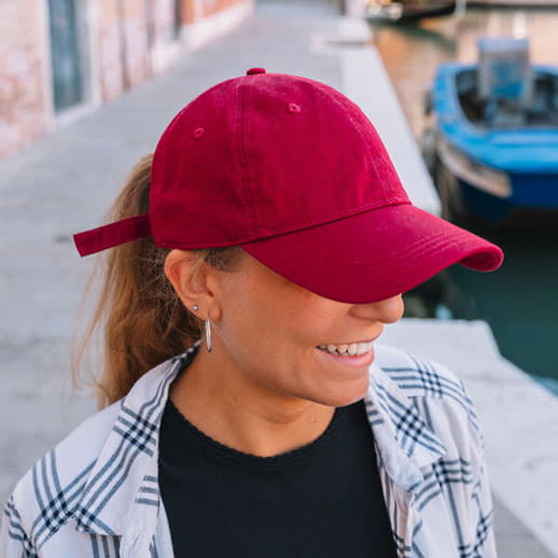 Бейсболка с NFC-меткой в козырьке GREEN CAP 265 из органического хлопка-5