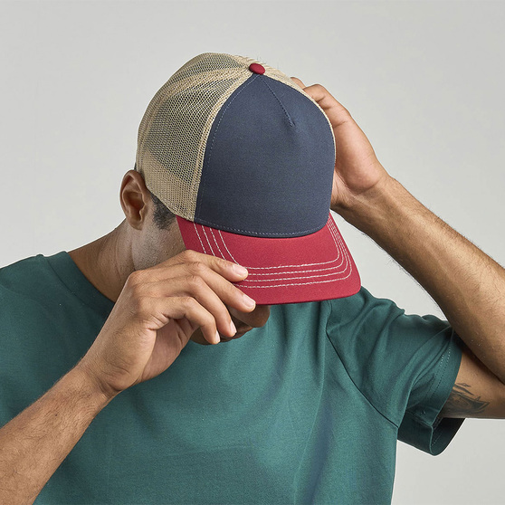 Бейсболка RAPPER CANVAS-S, 5 клиньев, пластиковая застёжка-3