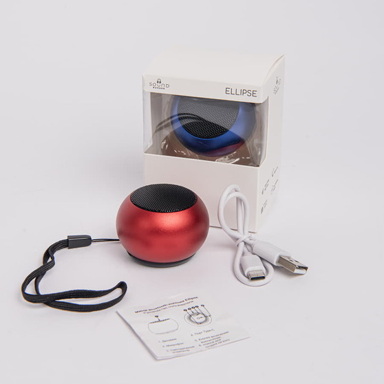 Портативная mini Bluetooth-колонка Sound Burger "Ellipse" красная-4