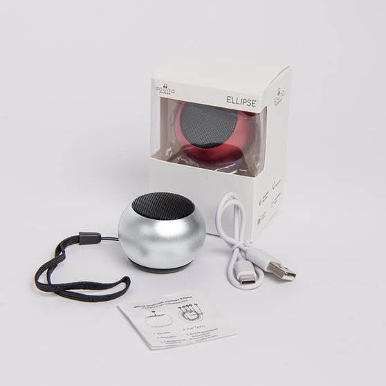 Портативная mini Bluetooth-колонка Sound Burger "Ellipse" серебро-4