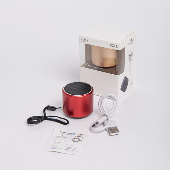 Портативная mini Bluetooth-колонка Sound Burger "Roll" красный-4
