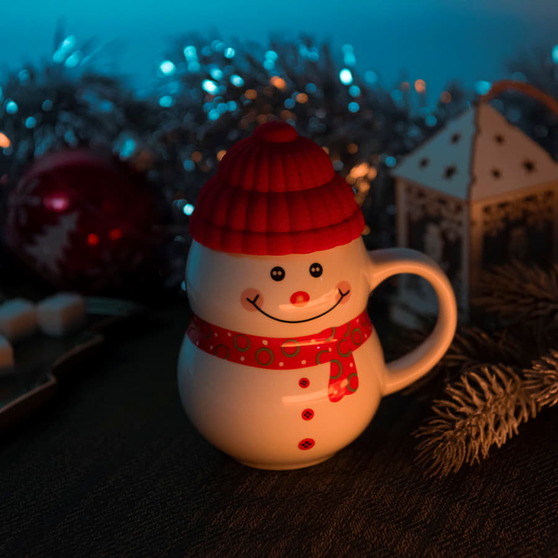 Кружка SNOWMAN с крышкой-3
