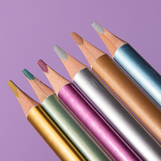 Цветные карандаши METALLIC, 6 цветов-1