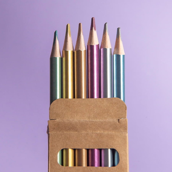 Цветные карандаши METALLIC, 6 цветов-2