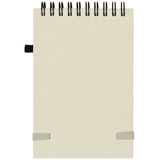 Блокнот на спирали MEMO, размер 95х145 мм, бежевый, блок в клетку-2