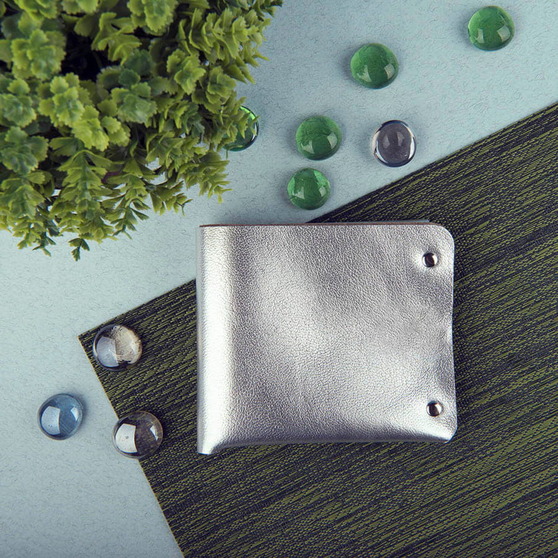 Портмоне кожаное LOFT SILVER-3
