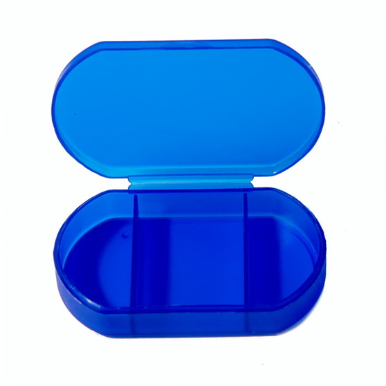 Витаминница TRIZONE, 3 отсека; 6 x 1.3 x 3.9 см; пластик, синяя-1