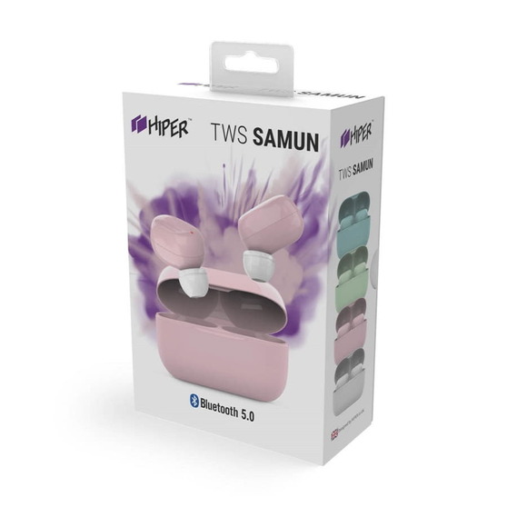 Наушники беспроводные Hiper TWS SAMUN, розовые-3