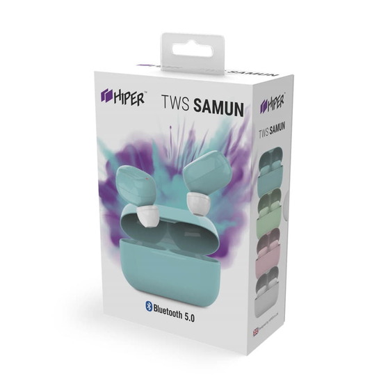 Наушники беспроводные Hiper TWS SAMUN, голубые-3