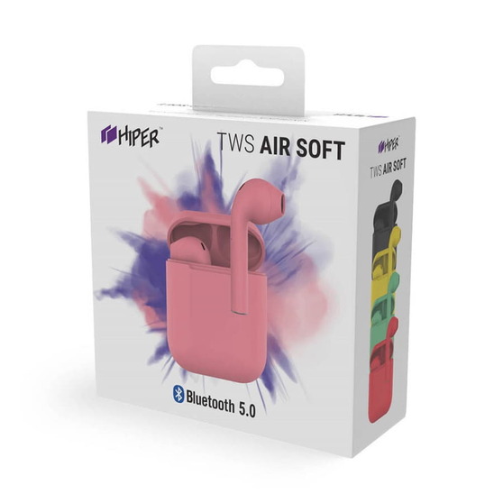 Наушники беспроводные с зарядным боксом TWS AIR SOFT, цвет розовый-4