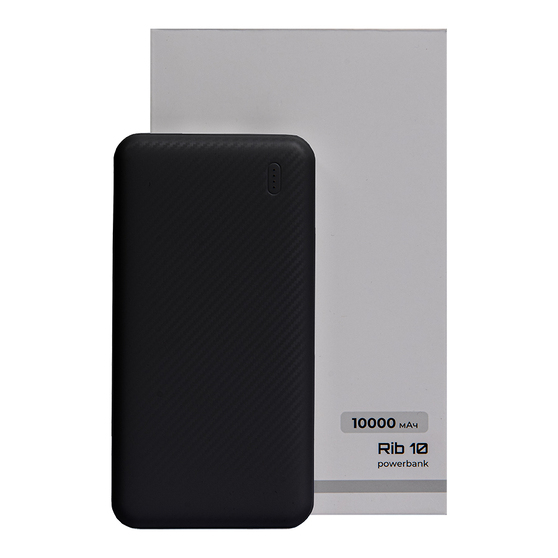 Универсальный аккумулятор Rib 10 (10000 мАч), черный, 13,5х6.8х1,5 см-4