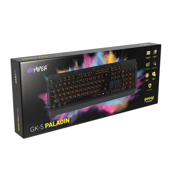 Клавиатура игровая HIPER PALADIN GK-5, черный-2