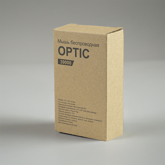 Мышь беспроводная OPTIC, черная, пластик-2