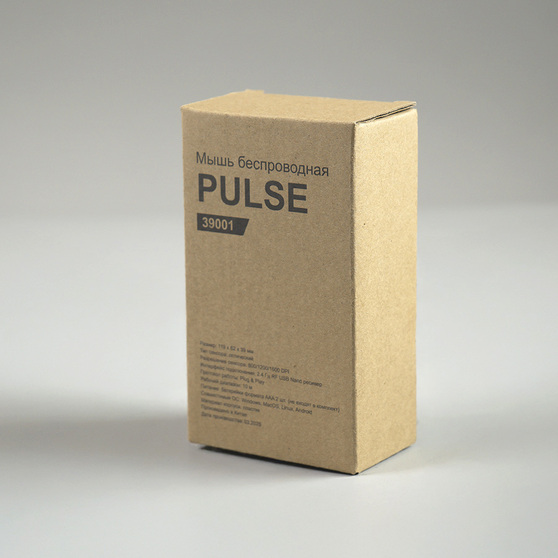 Мышь беспроводная PULSE, черная, пластик-2