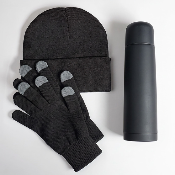 Набор подарочный GET WARM: перчатки, шапка, термос-2