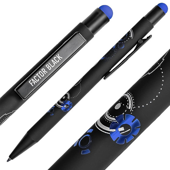 Ручка шариковая FACTOR BLACK со стилусом-1